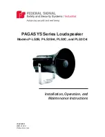 Preview for 1 page of Federal Signal Corporation P-LS2B Installation, Operation And Maintenance Instructions