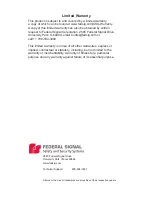 Preview for 2 page of Federal Signal Corporation PAGASYS GEN II Installation And User Manual