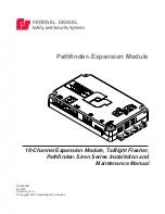 Federal Signal Corporation Pathfinder Siren Series Installation And Maintenance Manual preview