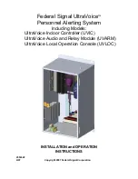 Preview for 1 page of Federal Signal Corporation Personnel Alerting System Installation And Operation Instructions Manual