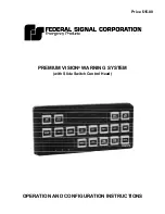 Federal Signal Corporation Premium Vision Operation And Configuration Instructions preview