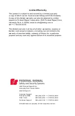 Preview for 2 page of Federal Signal Corporation QL43 Installation And Service Instructions Manual