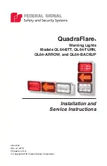 Federal Signal Corporation QuadraFlare QL64-ARROW Installation And Service Instructions Manual preview