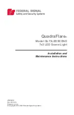 Предварительный просмотр 1 страницы Federal Signal Corporation QuadraFlare QL73LEDSCENE Installation And Maintenance Instructions Manual