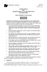 Federal Signal Corporation QUADRAFLARE QL97LEDSCENE Instructions Manual preview