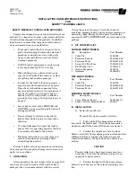 Federal Signal Corporation SENTRY Installation And Maintenance Instructions preview