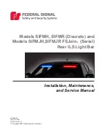 Federal Signal Corporation SIFMH Installation Maintenance And Service Manual preview