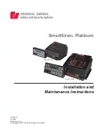 Preview for 1 page of Federal Signal Corporation SmartSiren Platinum SSP3000B Installation And Maintenance Instructions Manual