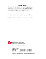 Preview for 2 page of Federal Signal Corporation Spectralux Rear ILS Light Bar Installation Maintenance And Service Manual