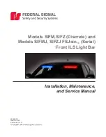 Preview for 1 page of Federal Signal Corporation SpectraLux SIFM Installation Maintenance And Service Manual