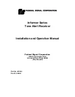 Preview for 2 page of Federal Signal Corporation Tone Alert Installation And Operation Manual