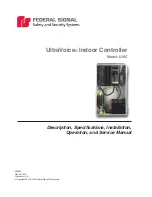 Federal Signal Corporation UltraVoice UVIC Description, Specifications, Installation, Operation, And Service Manual предпросмотр