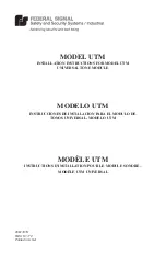 Preview for 1 page of Federal Signal Corporation UTM Installation Instructions Manual