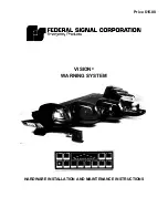 Preview for 1 page of Federal Signal Corporation VISION Installation And Maintenance Instructions Manual