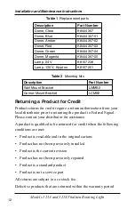 Preview for 12 page of Federal Signal Corporation VITALITE 121A Installation And Maintenance Instructions Manual