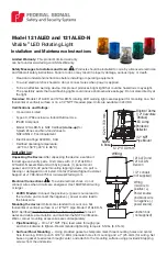 Preview for 1 page of Federal Signal Corporation Vitalite 121ALED Installation And Maintenance Instructions Manual