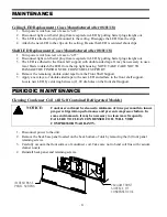 Предварительный просмотр 22 страницы Federal SSRSP Series Installation & Operation Instructions