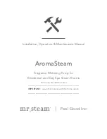 Feel Good mr. steam AromaSteam MS AROMA Installation, Operation & Maintenance Manual preview