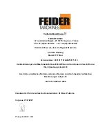 Предварительный просмотр 21 страницы Feider Machines F1TPA-A Instructions Manual