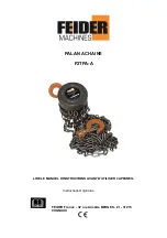 Предварительный просмотр 1 страницы Feider Machines F2TPA-A Instruction Manual