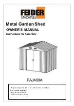 Feider Machines FAJ400A Owner'S Manual preview