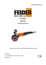 Feider Machines FBM1300 Instruction Manual preview