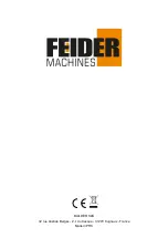 Preview for 21 page of Feider Machines FFBE7TS User Manual