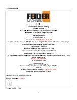 Предварительный просмотр 31 страницы Feider Machines FG3000-1 Instruction Manual