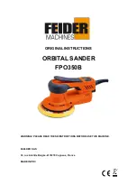 Feider Machines FPO350B Original Instructions Manual preview