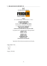 Предварительный просмотр 11 страницы Feider Machines FSM400BMC Instruction Manual