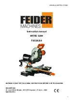 Feider Machines FSO20254 Instruction Manual preview