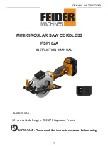 Feider Machines FSP182A Instruction Manual preview