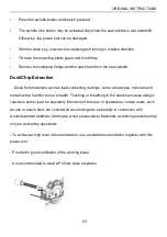 Preview for 23 page of Feider Machines FSP182A Instruction Manual