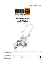 Предварительный просмотр 1 страницы Feider Machines FTDT461ZT Owner'S Manual