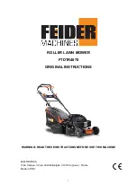 Preview for 1 page of Feider Machines FTDTR4870 Original Instructions Manual