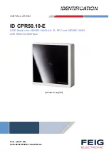 Preview for 1 page of Feig Electronic ID CPR50.10-E Installation Manual