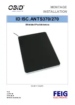 Feig Electronic ID ISC.ANTS370/270 Installation Manual preview