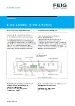 Feig Electronic ID ISC.LRU3000-EU Installation Manual предпросмотр