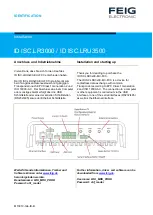 Preview for 1 page of Feig Electronic ID ISC.LRU3500 Installation Manual
