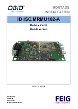 Preview for 1 page of Feig Electronic ID ISC.MRMU102-A Installation Manual