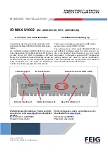 Preview for 1 page of Feig Electronic ID MAX.U1002 Installation Manual