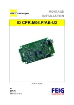 Feig Electronic OBID classic-pro ID CPR.M04.P/AB-U2 Installation Manual preview