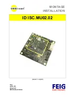 Preview for 1 page of Feig Electronic OBID i-scan D ISC.MU02.02 Installation Manual