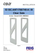 Feig Electronic OBID i-scan ID ISC.ANT1700/740-A Installation Manual preview