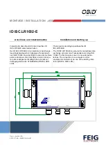 Feig Electronic OBID i-scan ID ISC.LR1002-E Installation Instructions Manual preview