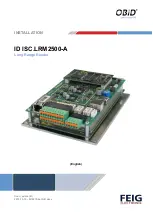 Feig Electronic OBID i-scan ID ISC.LRM2500-A Installation Manual preview