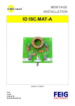 Feig Electronic OBID i-scan ID ISC.MAT-A Installation Manual preview