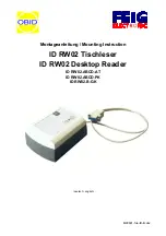 Предварительный просмотр 1 страницы Feig Electronic OBID ID RW02 Series Mounting Instructions