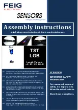 Feig Electronic TST LGB Assembly Instructions Manual предпросмотр