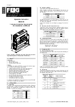 Preview for 4 page of Feig Electronic VEK M1H Operating Instructions Manual